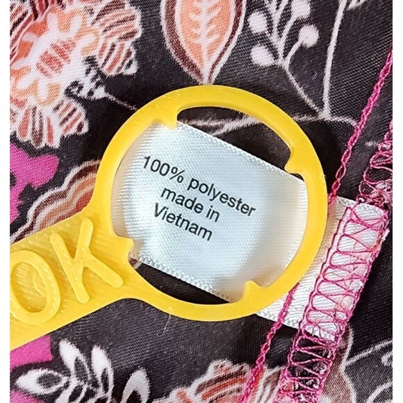 Lane Bryant Dress Size 20 Pink Floral Long Sleeve Midi Dress w/Pockets - Picture 4 of 11